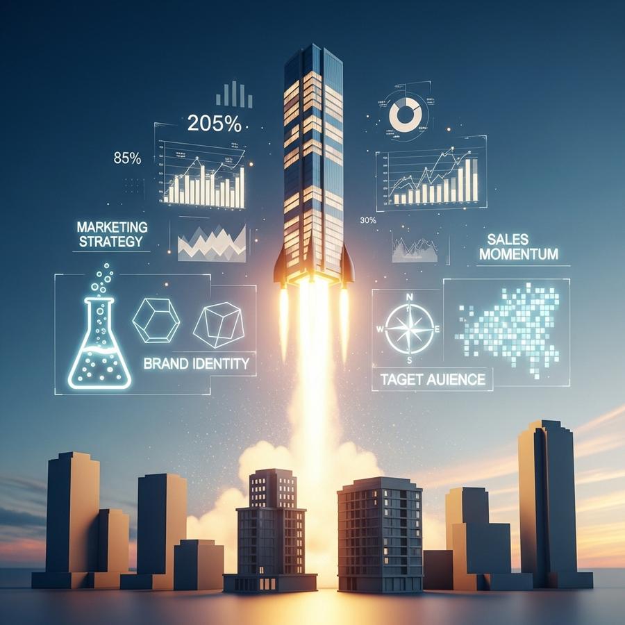 Proyecto inmobiliario despegando con estrategia de marketing